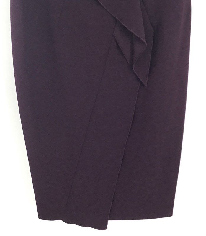 Calvin Klein Women's Plum Sleeveless Ruffle Asymmetric Sheath Dress Sz 10 NWT