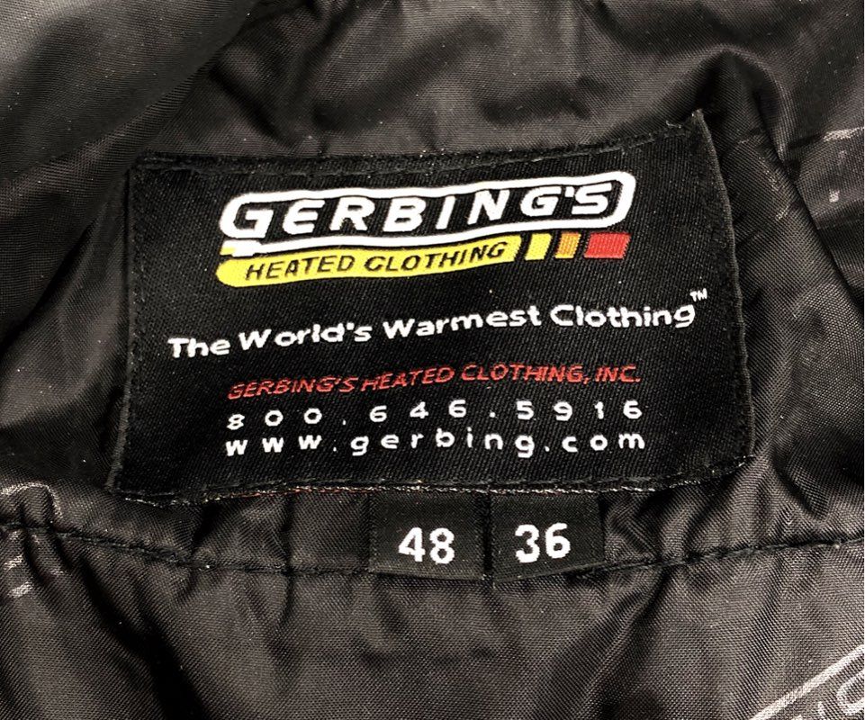 Gerbing Men's Black Heated Motorcycle Jacket Liner Full Zip Bomber Sz 48