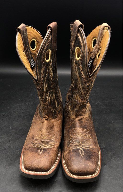 Laredo London 7812 Brown Distressed Leather Western Cowboy Boots Men's Size 9 EW