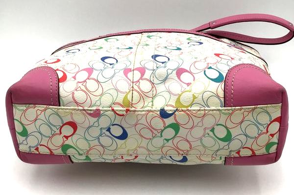 Authentic Coach Women&#39;s Multicolor Signature Print Luxury Tote Bag- COA Included