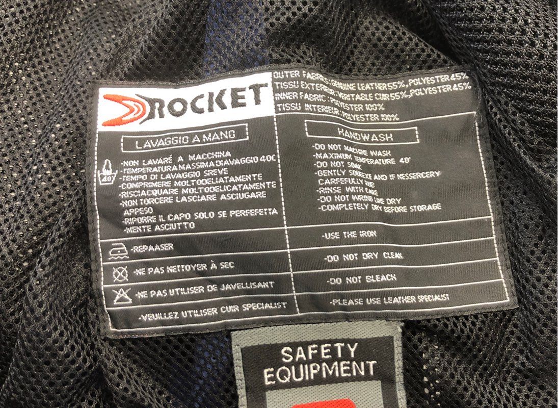 Joe Rocket Men's Black Blue Perforated Leather Mesh Motorcycle Jacket M