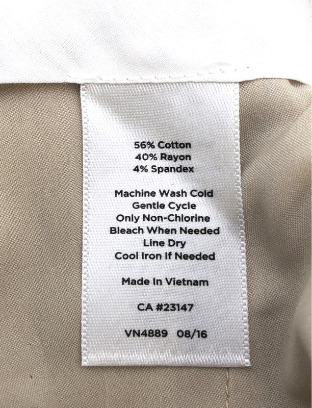 Talbots Women's Tan Freeport Curvy Straight Leg Cotton Blend Pants Sz 10 NWT