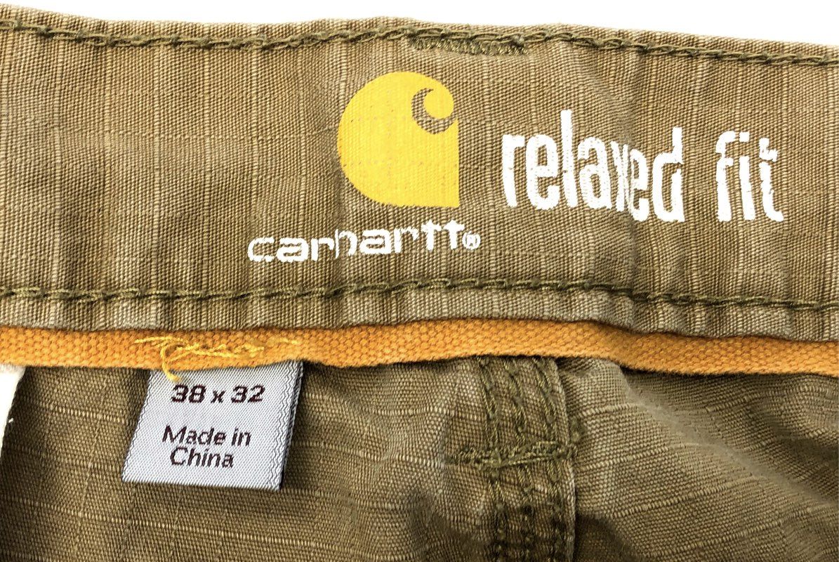 Carhartt Men's Khaki Force Relaxed Fit Ripstop Cargo Pants Sz 38x32