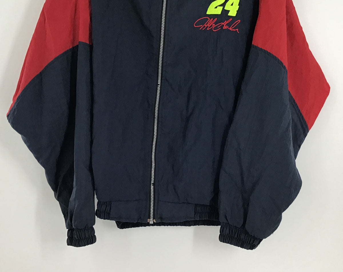 Motorsport Traditions Men&#39;s Blue Red Jeff Gordon #24 Windbreaker Jacket - Size L