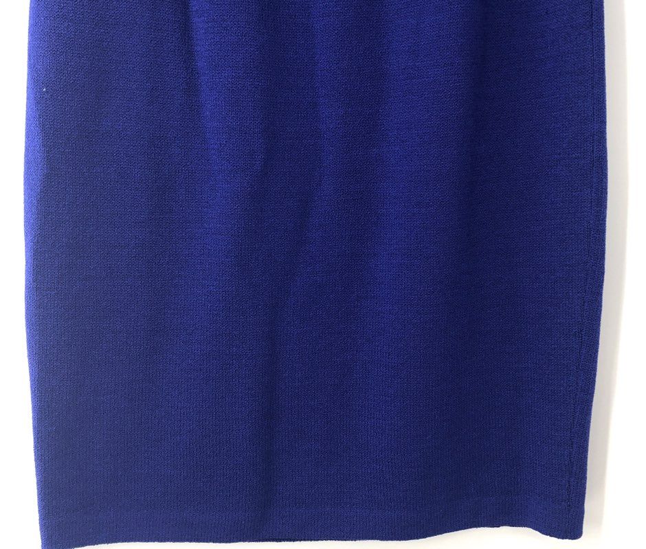 Vintage 90s St. John Collection Women's Royal Blue Santana Knit Skirt Sz 8