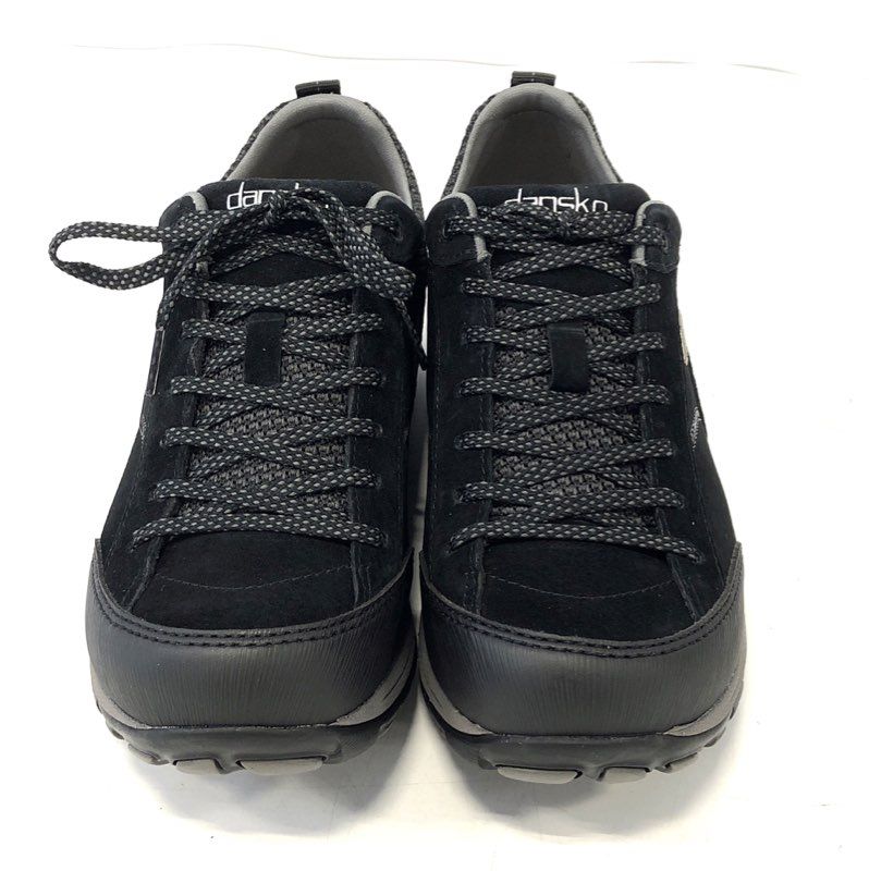 Dansko Pace Waterproof Black Suede Walking Shoes Sneakers Women's Size 38