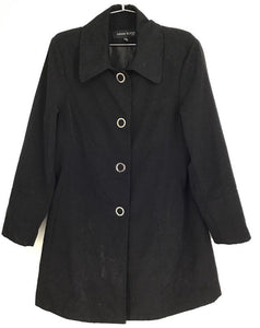 Anne Klein Women's Black Wool Coat - Size L