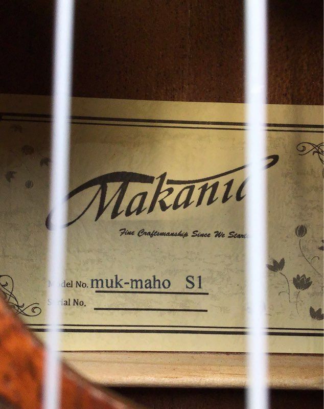 Makani Muk-Maho S1 Brown 4 String Concert Ukulele