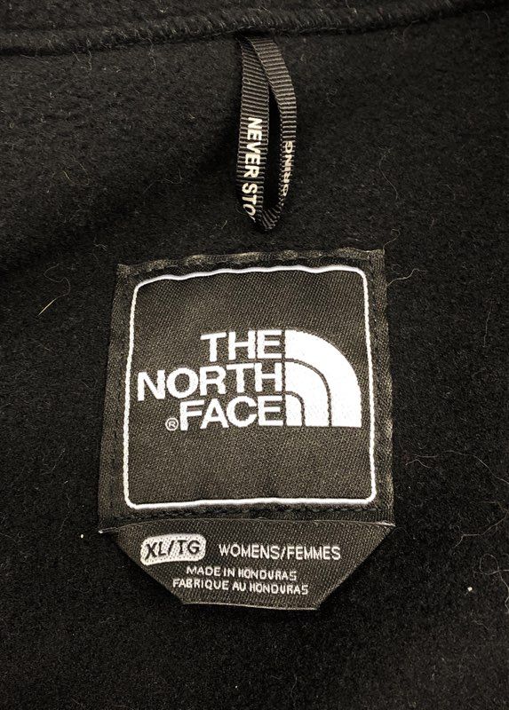 The North Face Women's Black Denali Polartec Full Zip Fleece Jacket Size XL