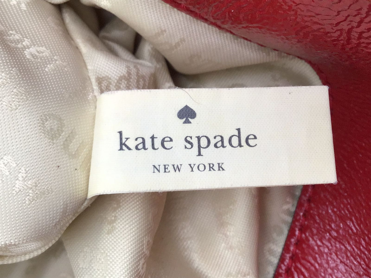 Kate Spade Red Patent Leather Shoulder Bag with Silver-Tone Hardware (+COA)