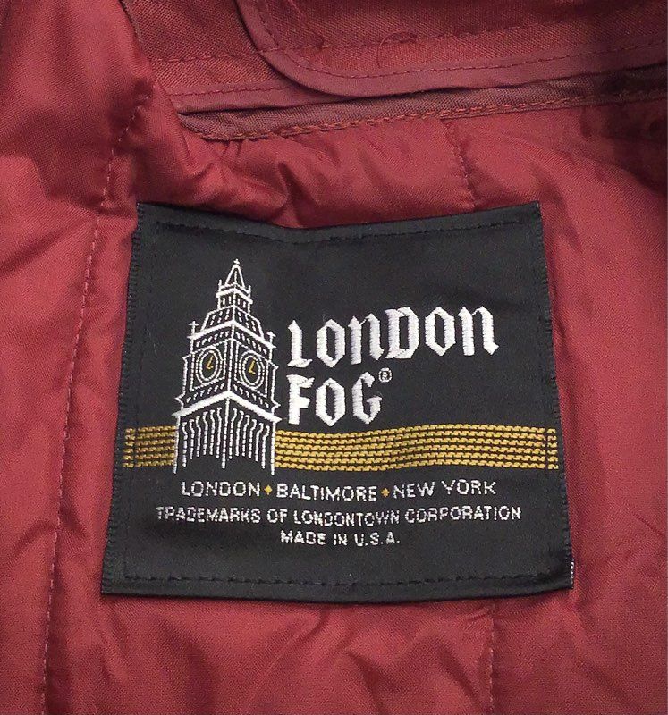 Vintage London Fog Women's Red Trench Coat - Size 16