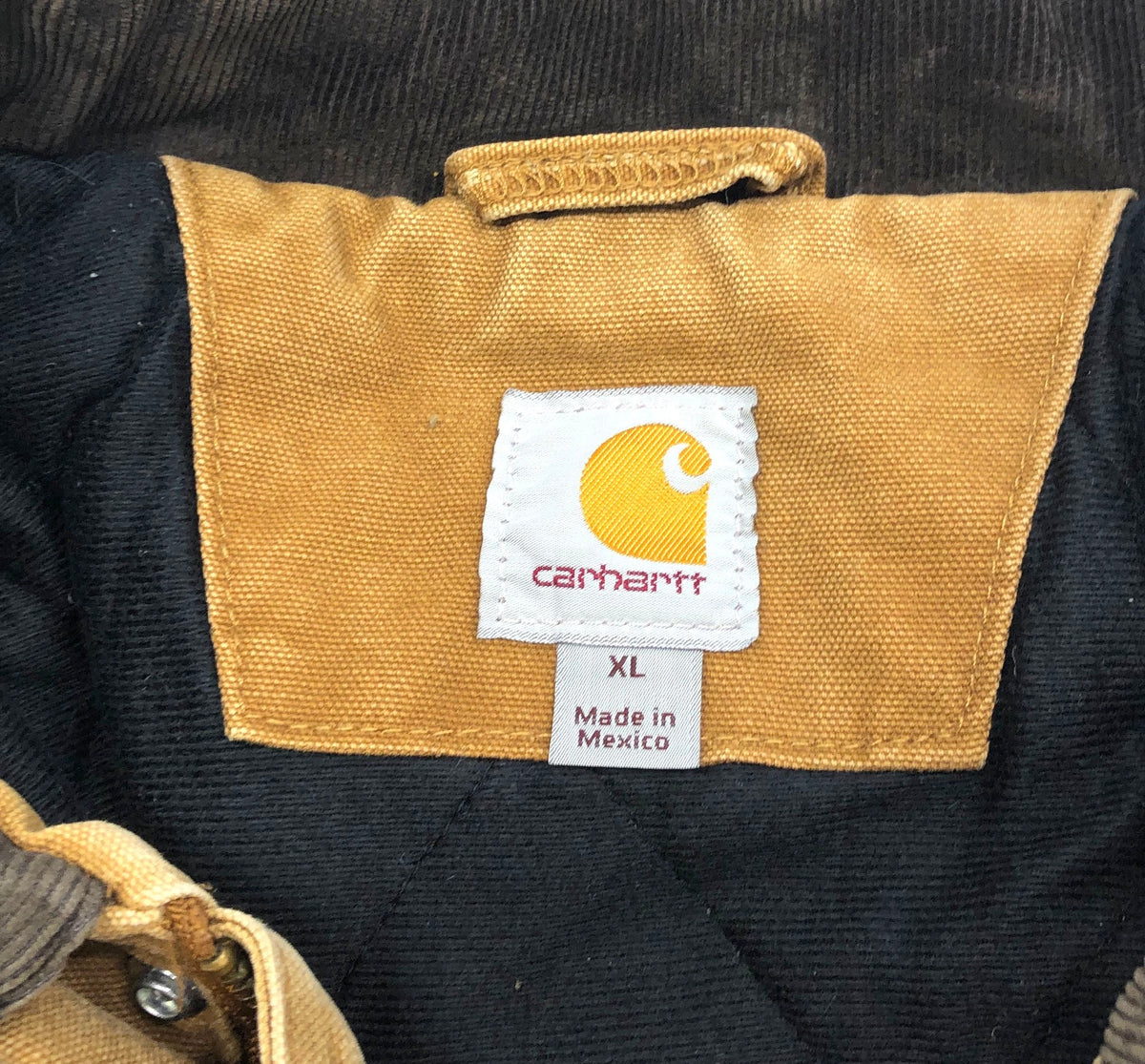 Carhartt Men's Brown Sandstone Detroit Jacket Corduroy Quilt Lined XL