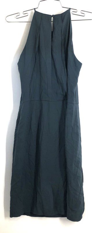 Ann Taylor Women's Teal Pleated Bodice Halter Sleeveless Dress Sz 2 NWT