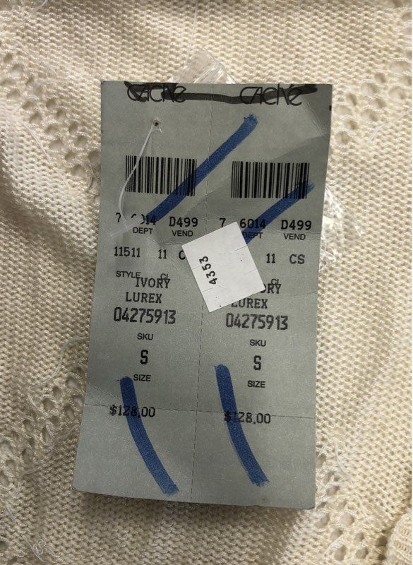 NWT Cache Women's Ivory Cardigan Sweater - Size S