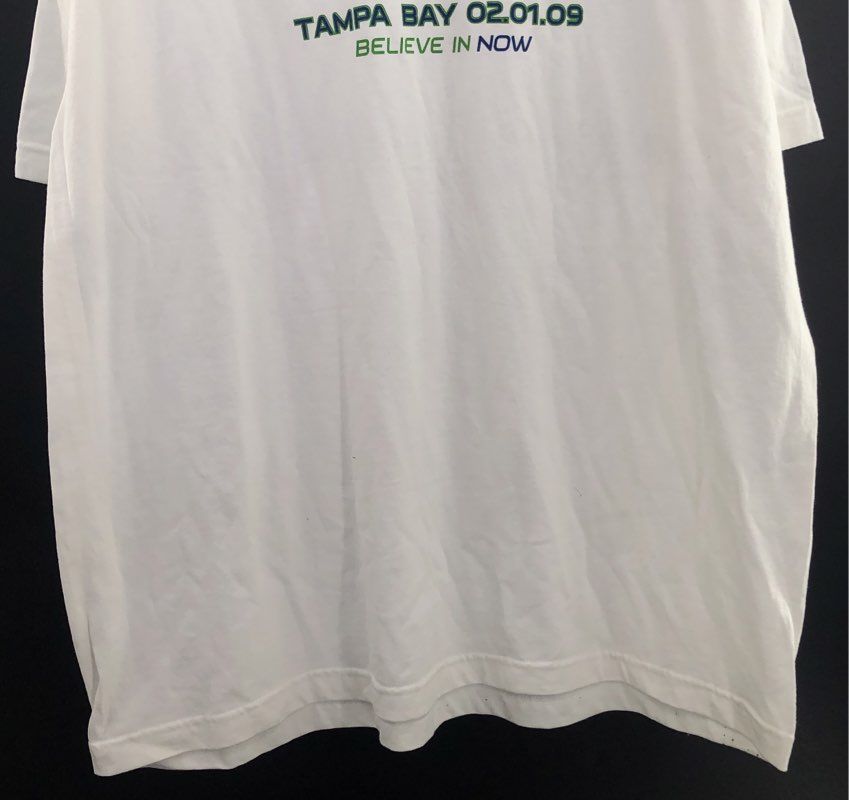 Vintage 2009 Reebok Super Bowl XLIII Tampa Bay Signed T-Shirt Sz XL