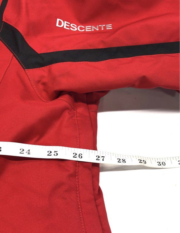 Descente Men's Red Black Insulated Full Zip Ski Jacket Winter Coat Sz 2XL