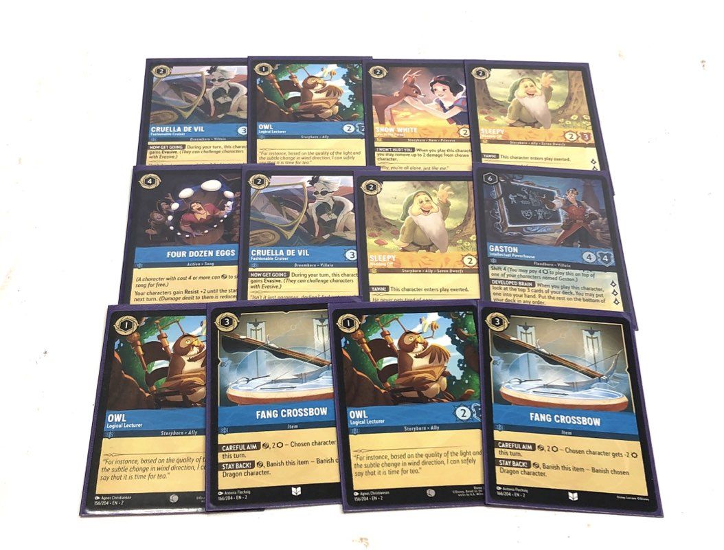 Disney Lorcana TCG Card Lot Winterspell Illumineer's Trove 2.4 Lbs See Photos