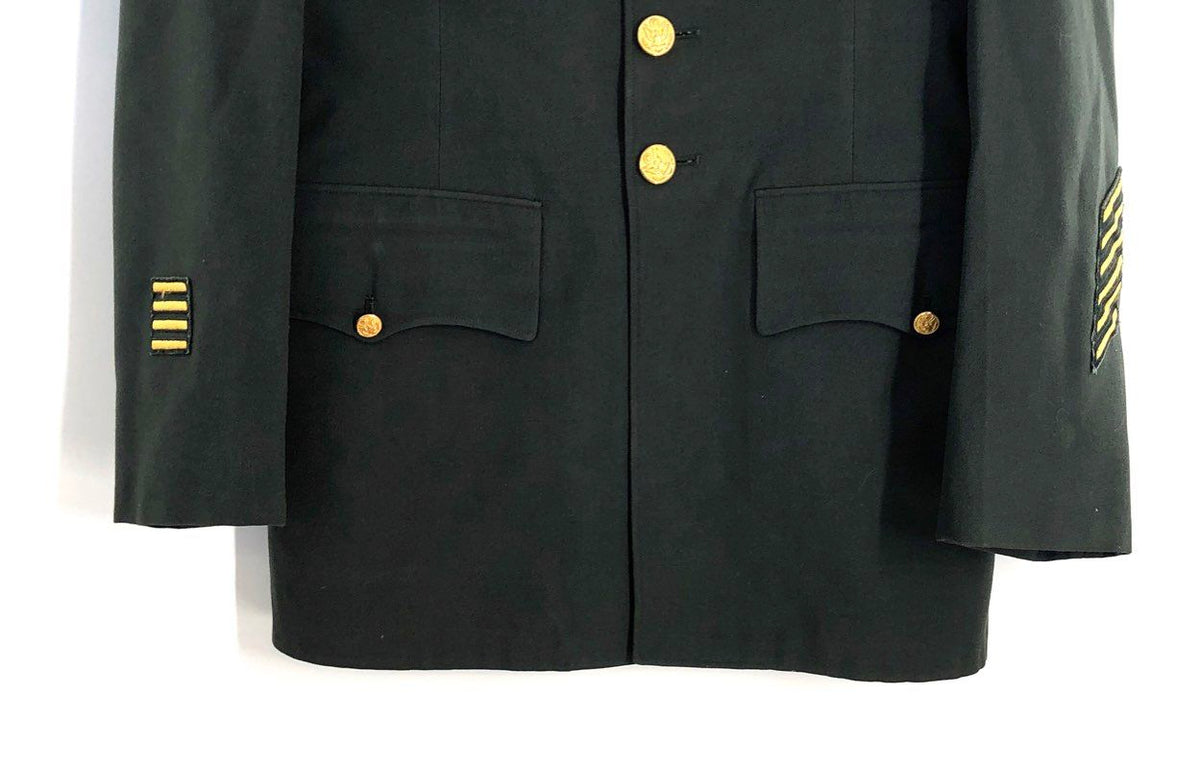 Vintage 90s US Army Special Forces Ranger Dress Green Service Coat Jacket Sz 38L