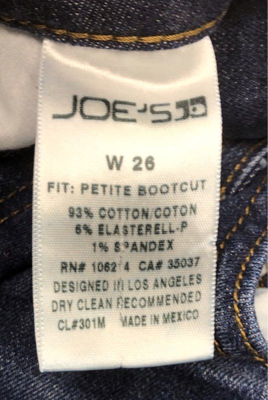 Joe's Jeans Women's Dark Wash Blue Petite Bootcut Stretch Denim Jeans Sz 26