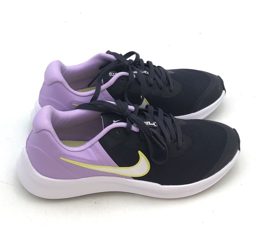 Nike Star Runner 3 GS Cave Purple Black White Running Shoes Size 5.5Y