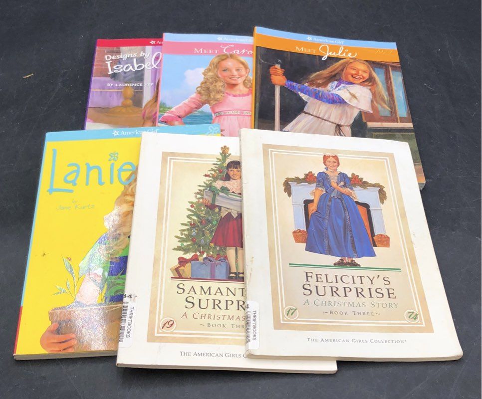 American Girl Book Lot 6 Pieces Samantha Felicity Julie Caroline Lanie Isabelle
