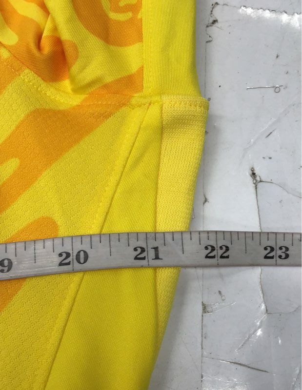 Nike Men's Yellow Orange Graphic Dri-FIT Soccer Goalkeeper Jersey Sz XL #10