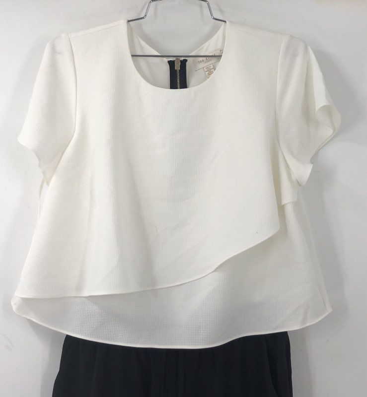 NWT Ted Baker Women's White Black Jumpsuit One-Piece - Size 2