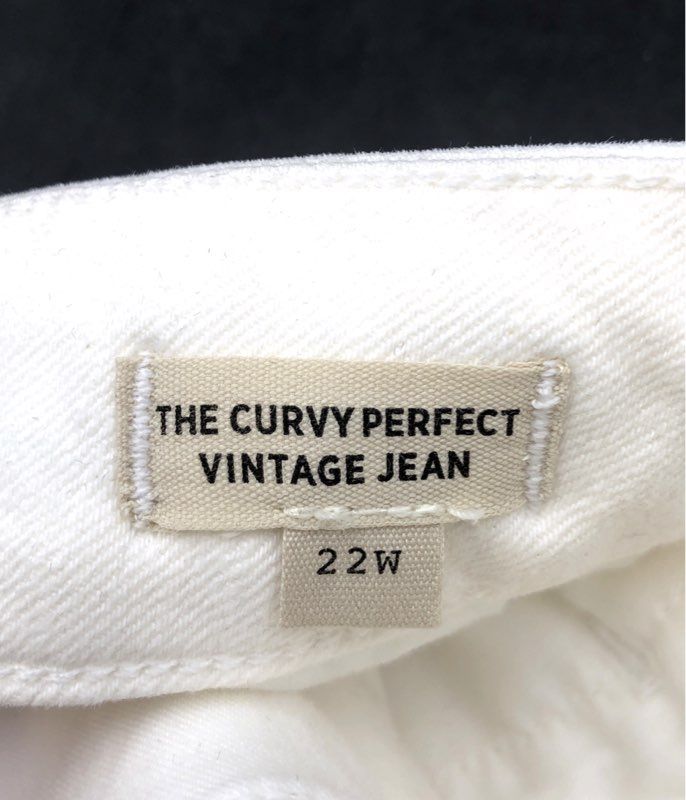 Madewell Women's Curvy Perfect Vintage Jean White High Rise Sz 22W NWT