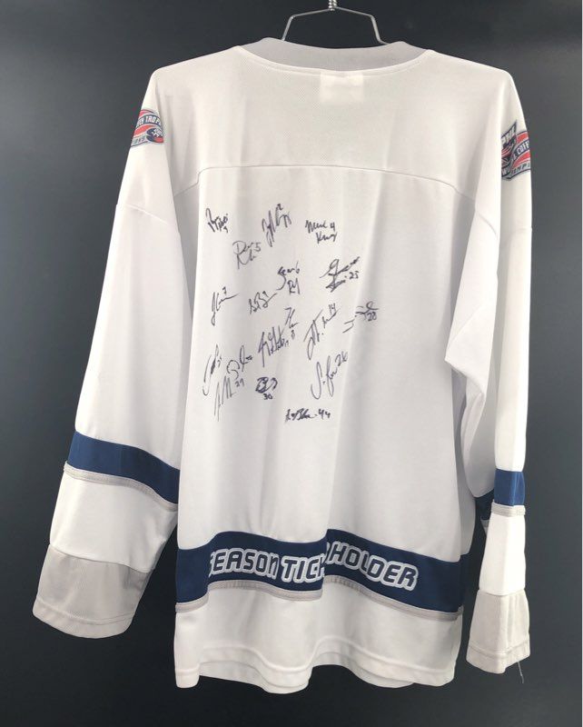 Coyote Promotions Pensacola Ice Flyers Signed Hockey Jersey Presidents Cup Small