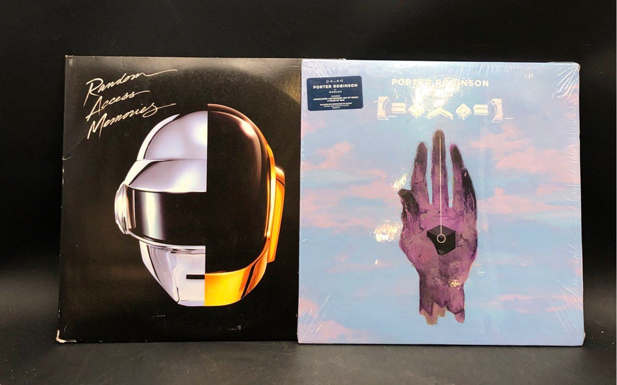Daft Punk Random Access Memories & Porter Robinson Worlds Vinyl LP Record Lot