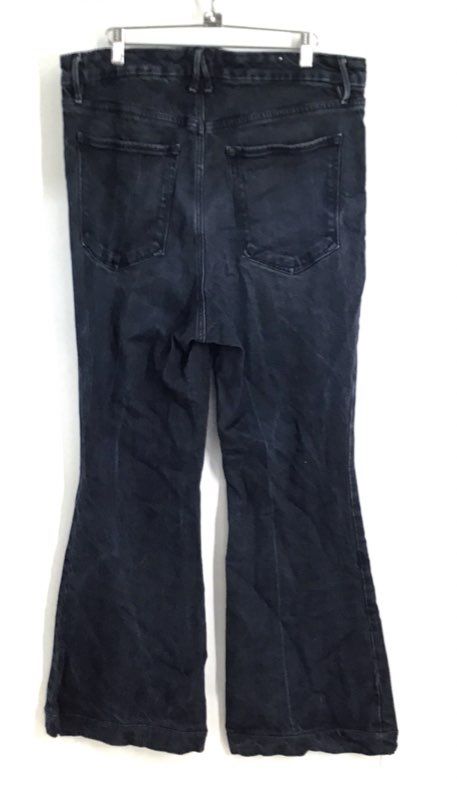 Good American Women's Good Legs Flare Jeans Dark Wash Indigo Stretch Size 15