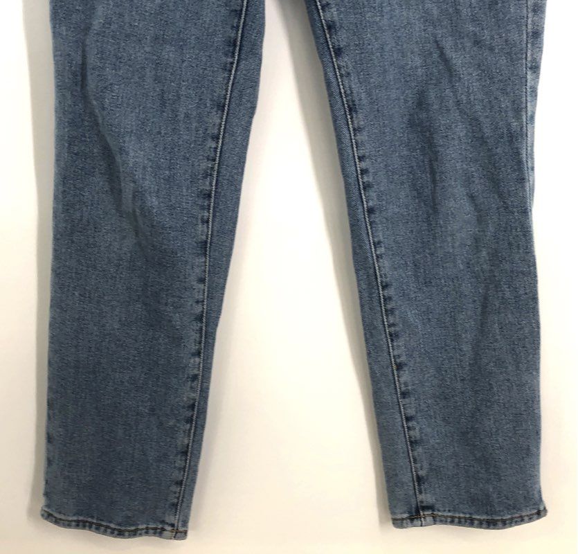 PacSun Women's Blue High Rise 100% Cotton Medium Wash Tapered Leg Jeans