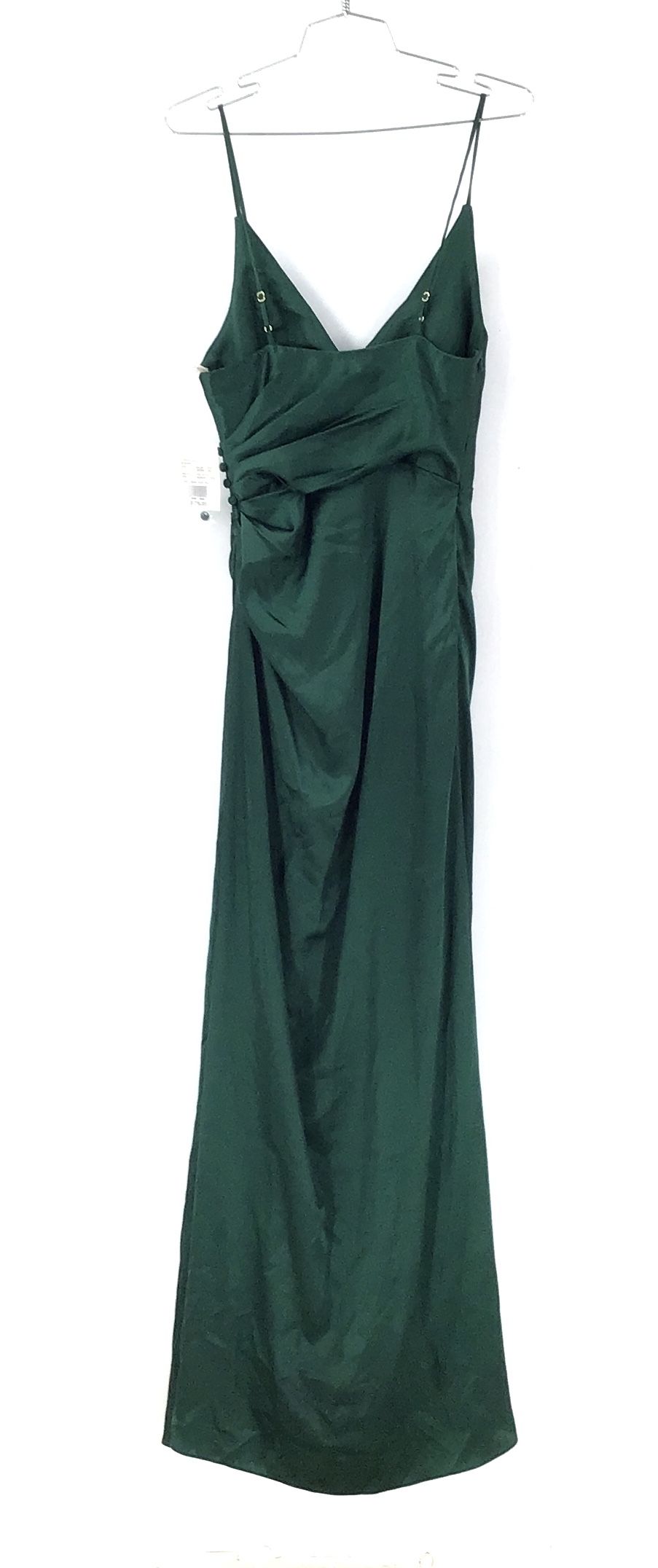 NWT Galina Signature Women's Green V-Neck Faux Wrap Maxi Dress - Size 2