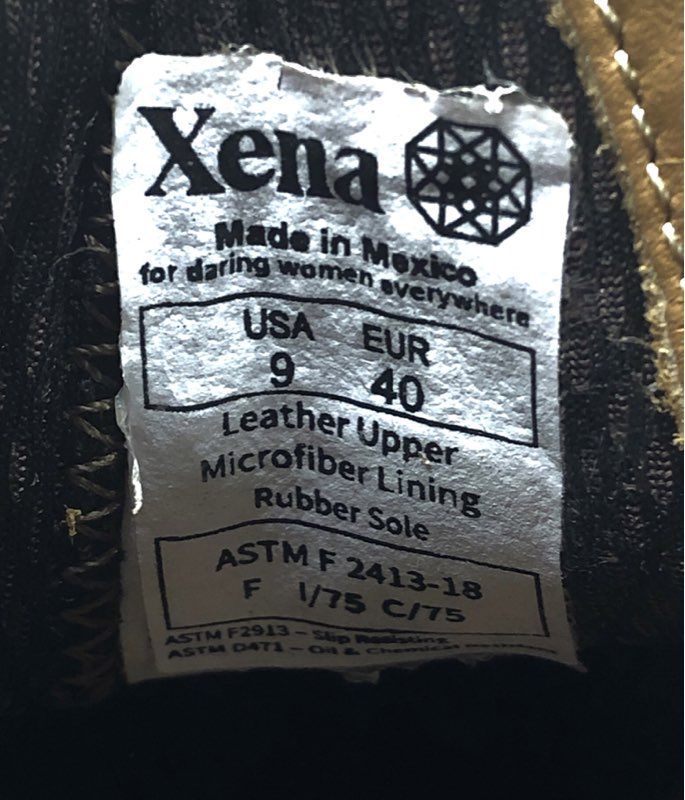 Xena Workwear Gravity Black Leather Steel Toe Safety Ankle Boots Women's Size 9