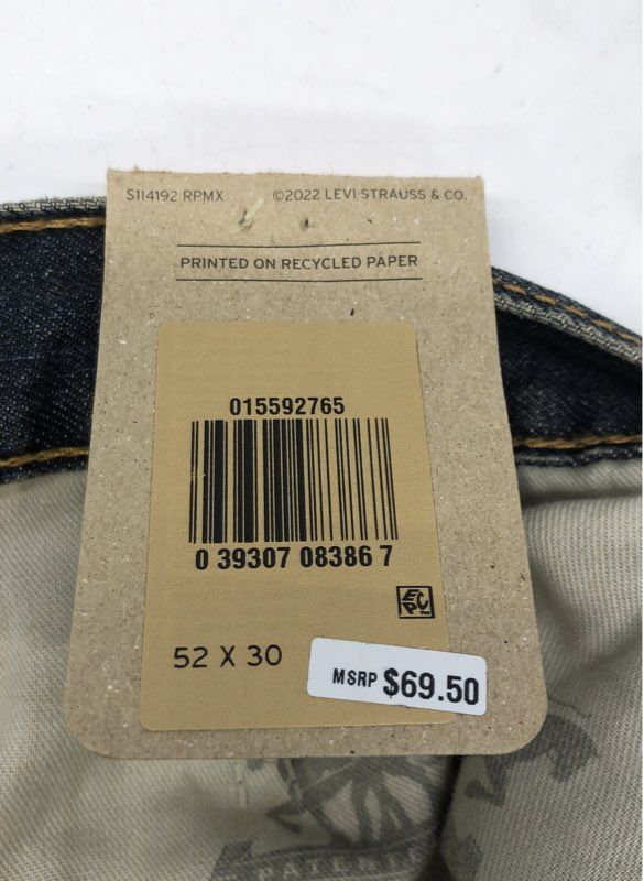 Levi's Men's 559 Relaxed Straight Jeans Dark Blue Big & Tall NWT Size 52x30