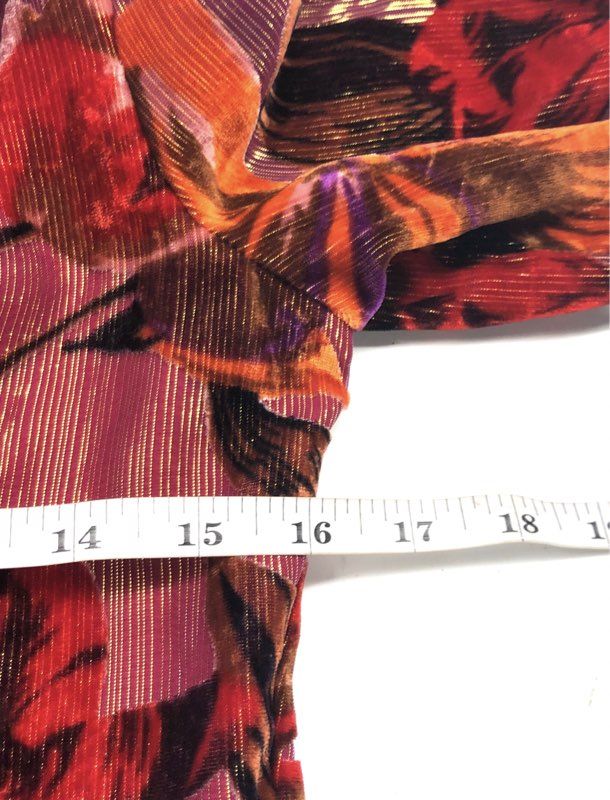 Adelyn Rae Women's Mini Dress Cherry Red Floral Metallic Tiered Ruffle Sz S NWT