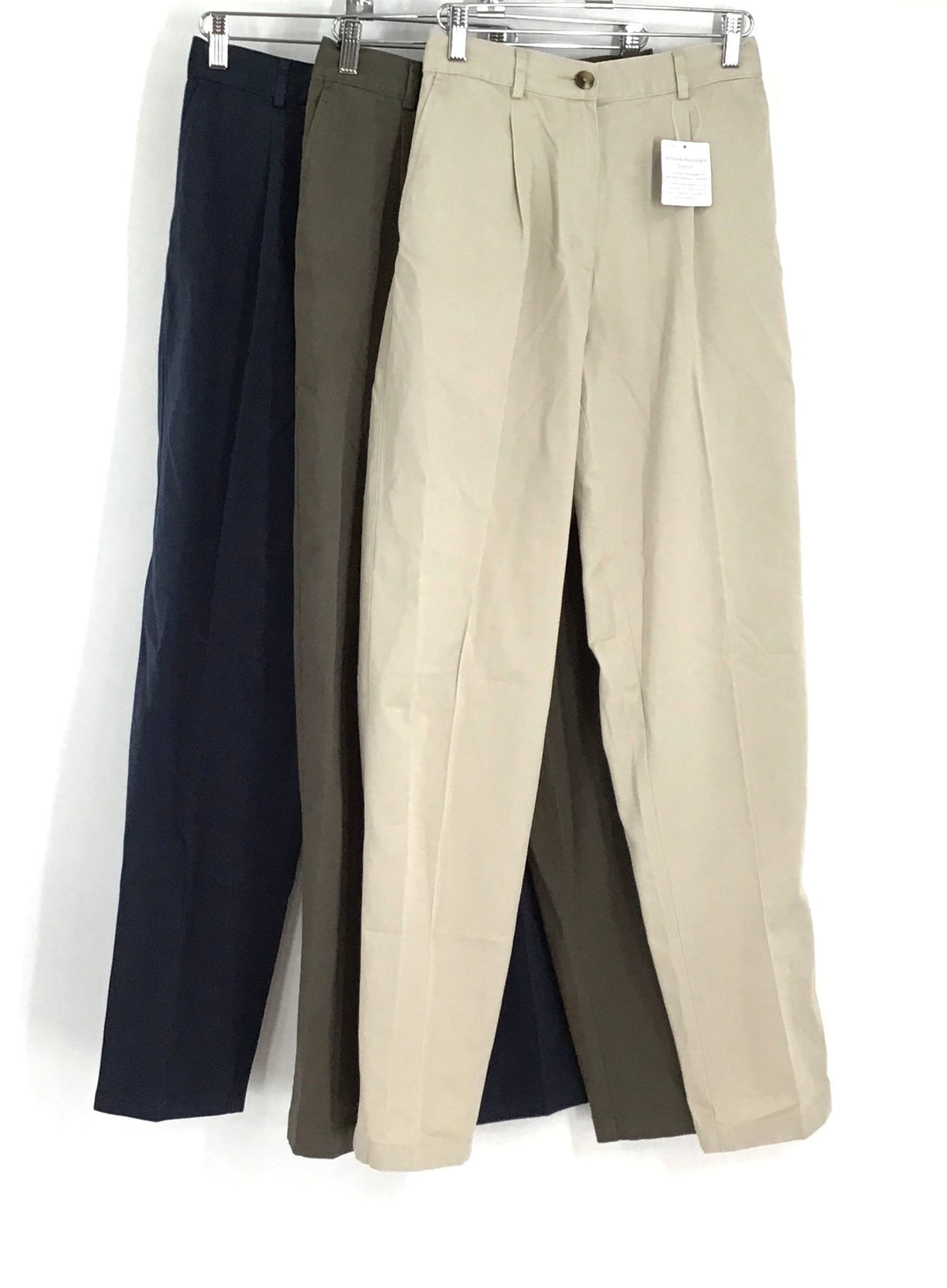 NWT L.L. Bean Chino Pants - Size 4 Lot Of 3