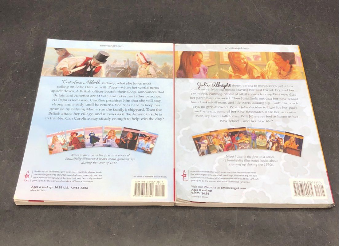 American Girl Book Lot 6 Pieces Samantha Felicity Julie Caroline Lanie Isabelle
