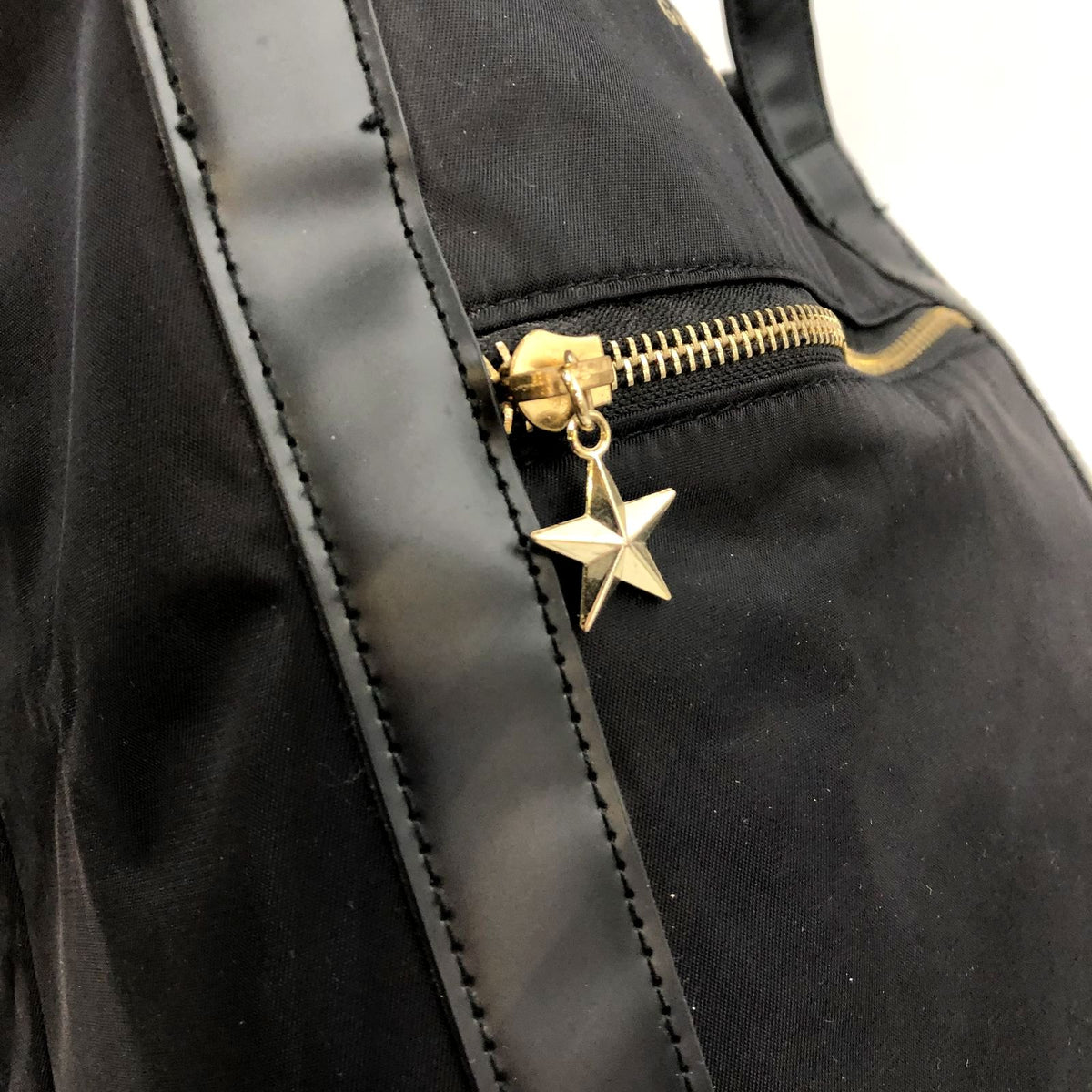 Givenchy Parfums Black Nylon Tote Bag with Gold-Tone Hardware & Logo Accents