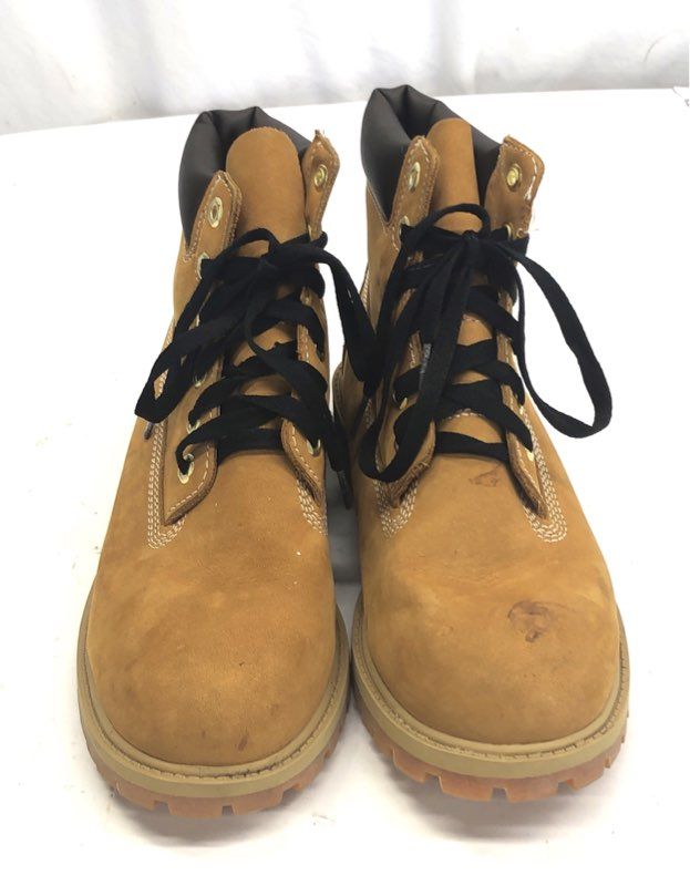 Timberland 6-Inch Premium Waterproof Wheat Nubuck Boots Junior Size 6M
