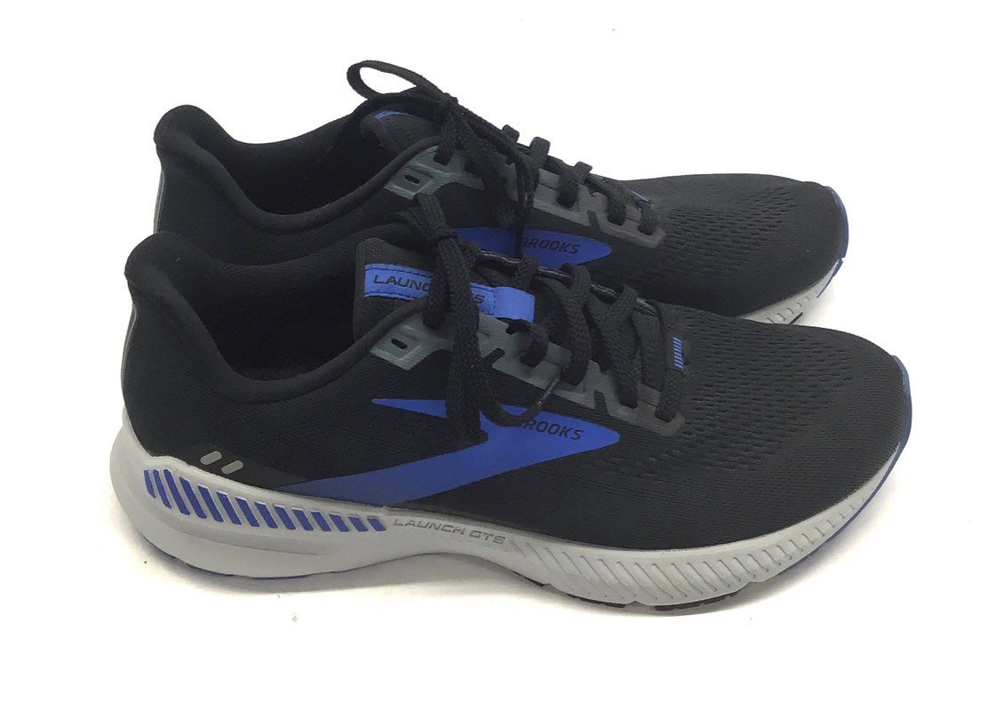 Brooks Launch GTS 9 Black Blue Running Shoes Men's Size 8.5 D