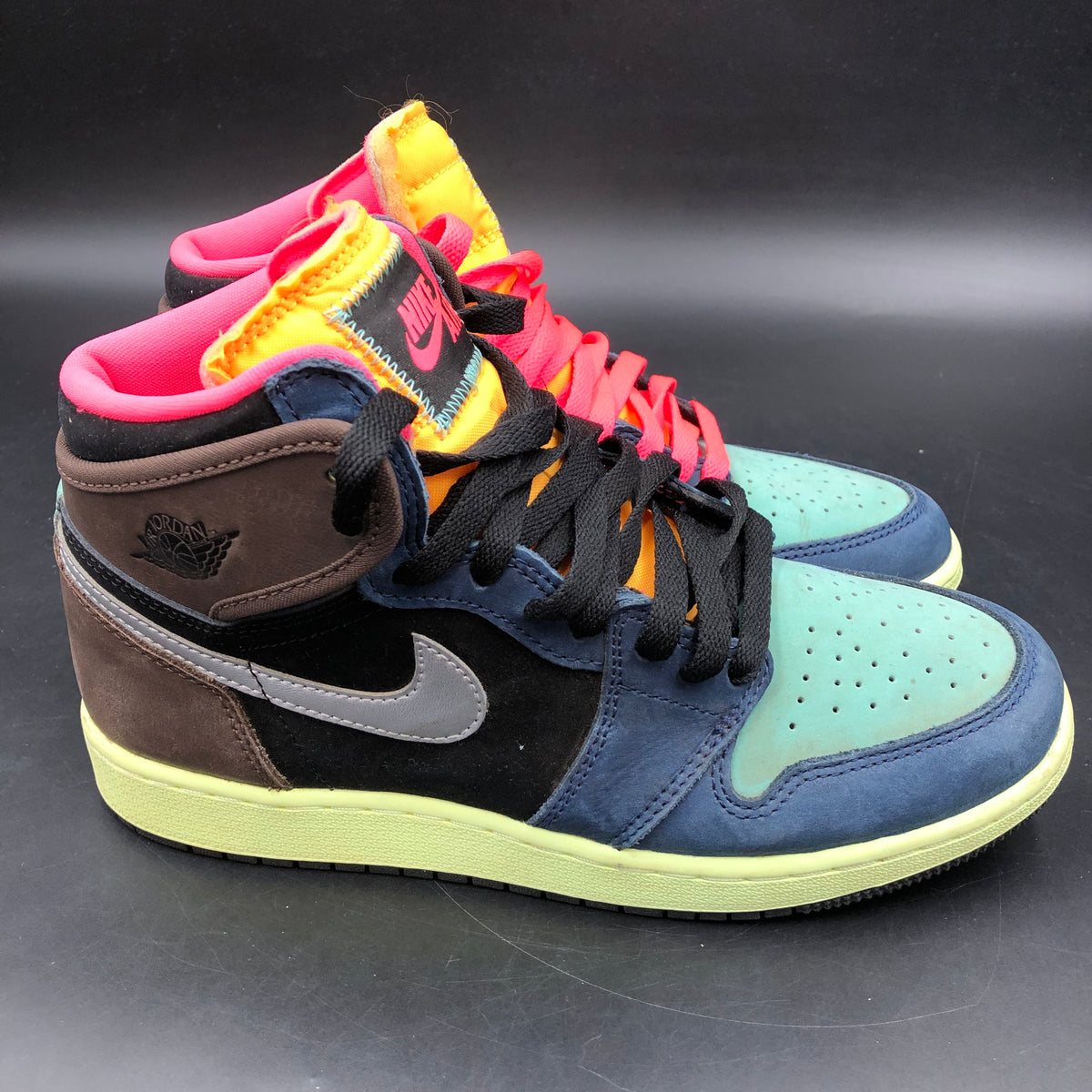 Nike Air Jordan 1 Retro High OG GS Tokyo Bio Hack Sneakers Size 6Y COA