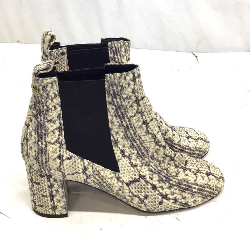 Cole Haan Snake Print Ankle Chelsea Boots Block Heel Size 6B