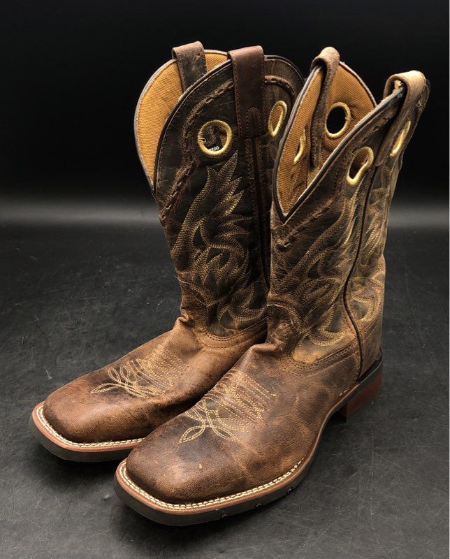 Laredo London 7812 Brown Distressed Leather Western Cowboy Boots Men's Size 9 EW