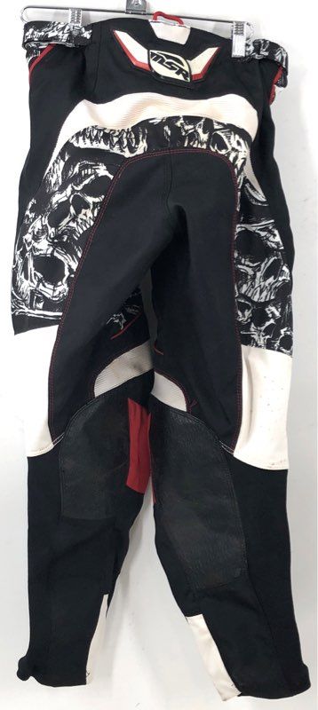 Metal Mulisha Men's Black Skull Print Polyester Blend Riding Pants - Size 30