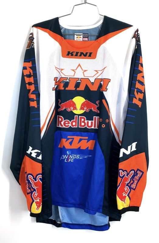 Kini Red Bull KTM Men's Motocross Jersey Multicolor Long Sleeve Mesh Sz XXL