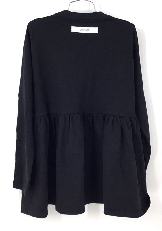 NWT Douuod Women's Black Cotton Tunic Top - Size L