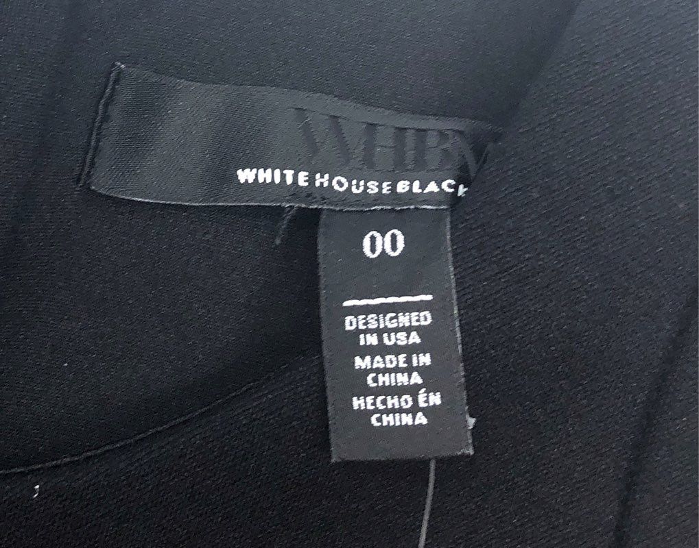 White House Black Market Women's Black Sleeveless Crest Button Dress Sz 00 NWT