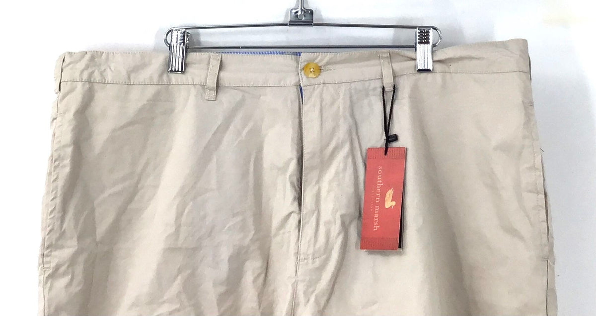 NWT Southern Marsh Men's Tan Cotton Windward Summer Chino Shorts - Size 36