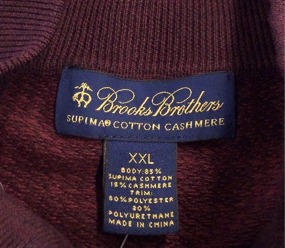 NWT Brooks Brothers Men's Maroon Sweater - Size 2XL
